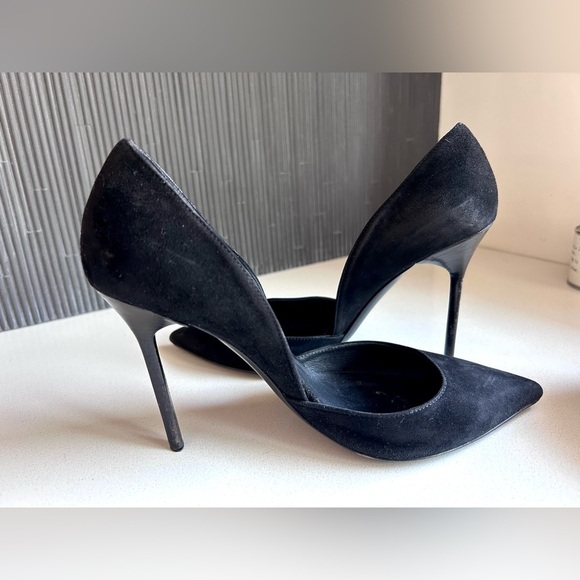 BURBERRY Virna 105 Black Suede Classic Pumps Heels 36 - Picture 10 of 15